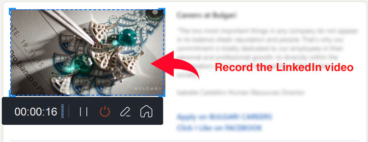 record the LinkedIn video