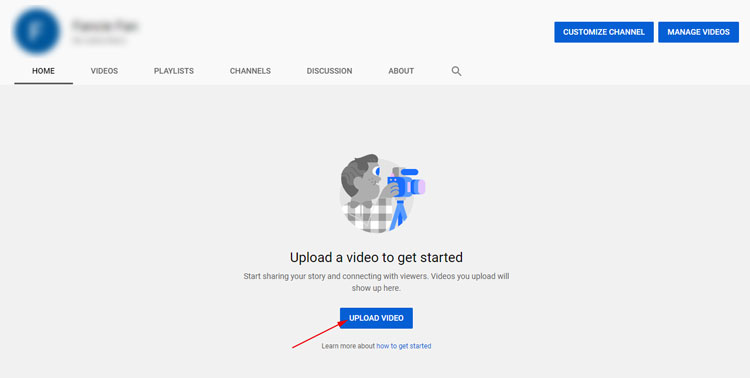 upload a video to YouTube